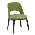 Matt black color green leather sophie chairs